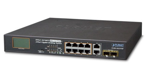 Planet FGSD-1022VHP - Switch 8xPoE + 2xTP/SFP - Prze��czniki sieciowe
