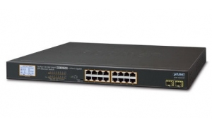 Planet GSW-1820VHP - Switch 16-portowy PoE + 2xSFP